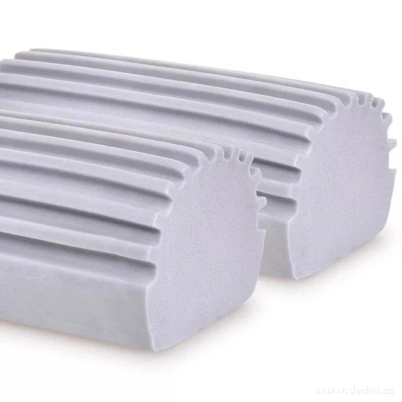 2× SPONGE POP | chytrá drážkovaná houbička | perfektně stírá & nevíří prach, extra savá | šedá