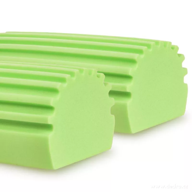 2× SPONGE POP | chytrá drážkovaná houbička | perfektně stírá & nevíří prach, extra savá | zelená