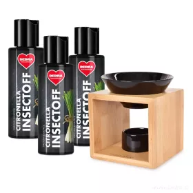 CITRONELLA 3+1 ZDARMA | 3× vonná esence citronella & 1× keramická aromalampa