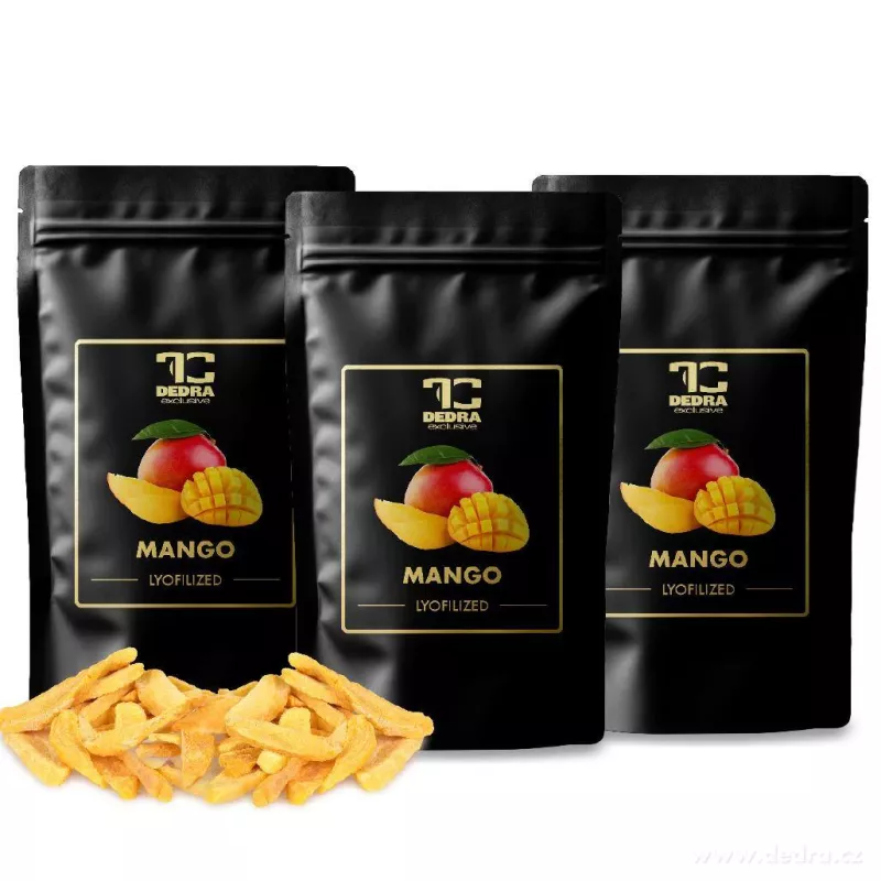Rodinné balení 3×100 g | ZLATÉ MANGO | lyofilizované plátky, ovoce sušené mrazem