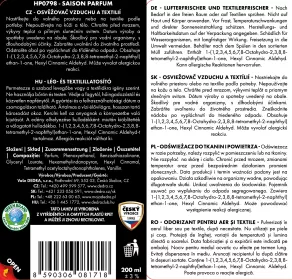 SAISON PARFUM | Osvěžovač vzduchu & textilií | luxusní parfémový sprej | 200 ml