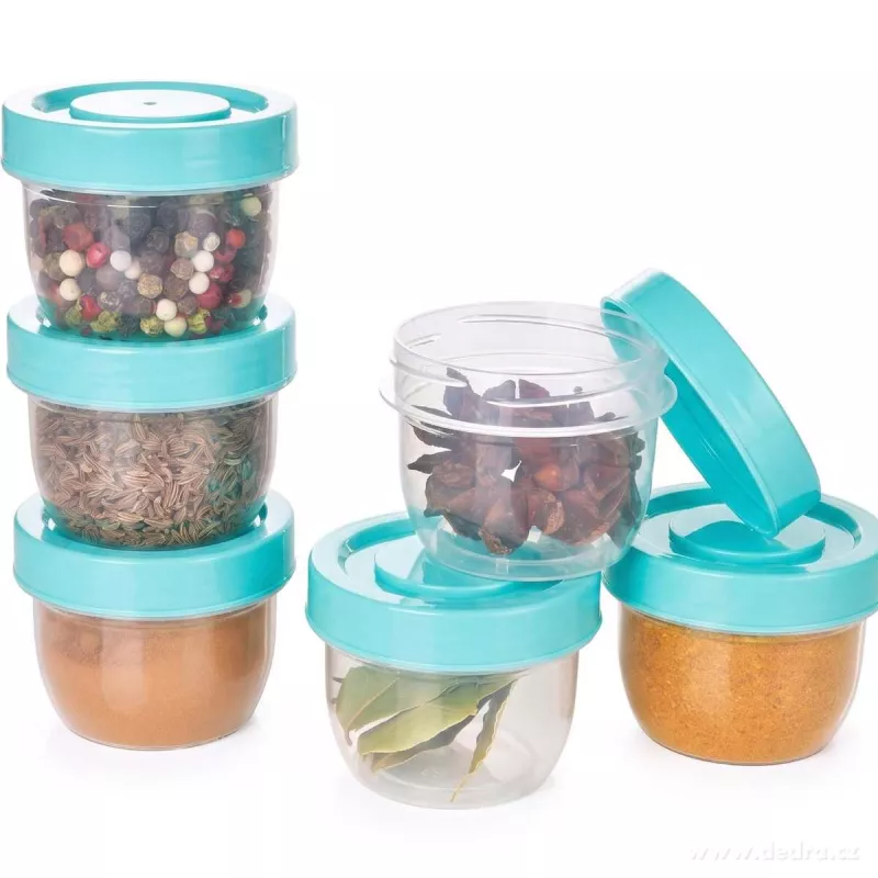 TURQUOISE BOX | sada 6 šroubovacích dóz | 50 ml