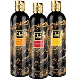VOŇAVÁ KOUPEL | exkluzivní sprchové gely pro smyslový rituál | MANDARINE FLORALE, POPPY MEADOW & SAMETOVÁ HRUŠKA | 2+1