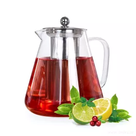 1700 ml skleněná konvice s nerezovým sítkem, BOROSIL GLASS