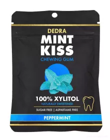 20 ks xylitolových žvýkaček s přírodní mátou bez cukru | MINT KISS peppermint | 30 g