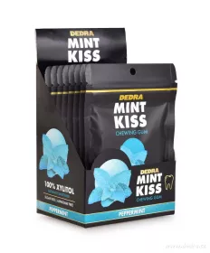 8×20 ks xylitolových žvýkaček s přírodní mátou bez cukru | MINT KISS peppermint | 240 g