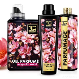 KOMPLETNÍ RITUÁL | magnolia wood | pro plnější parfémový efekt | gel parfumé & aviváž & parfumage | 1050 ml + 750 ml + 500 ml
