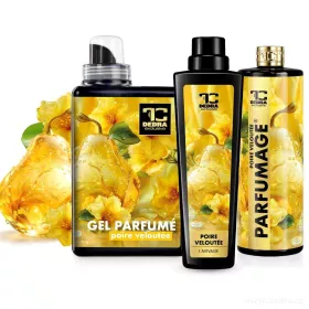 KOMPLETNÍ RITUÁL | sametová hruška | pro plnější parfémový efekt | gel parfumé & aviváž & parfumage | 1050 ml + 750 ml + 500 ml