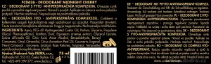 MIDNIGHT CHERRY | Deodorant s phyto-antiperspiračním komplexem | 75 ml