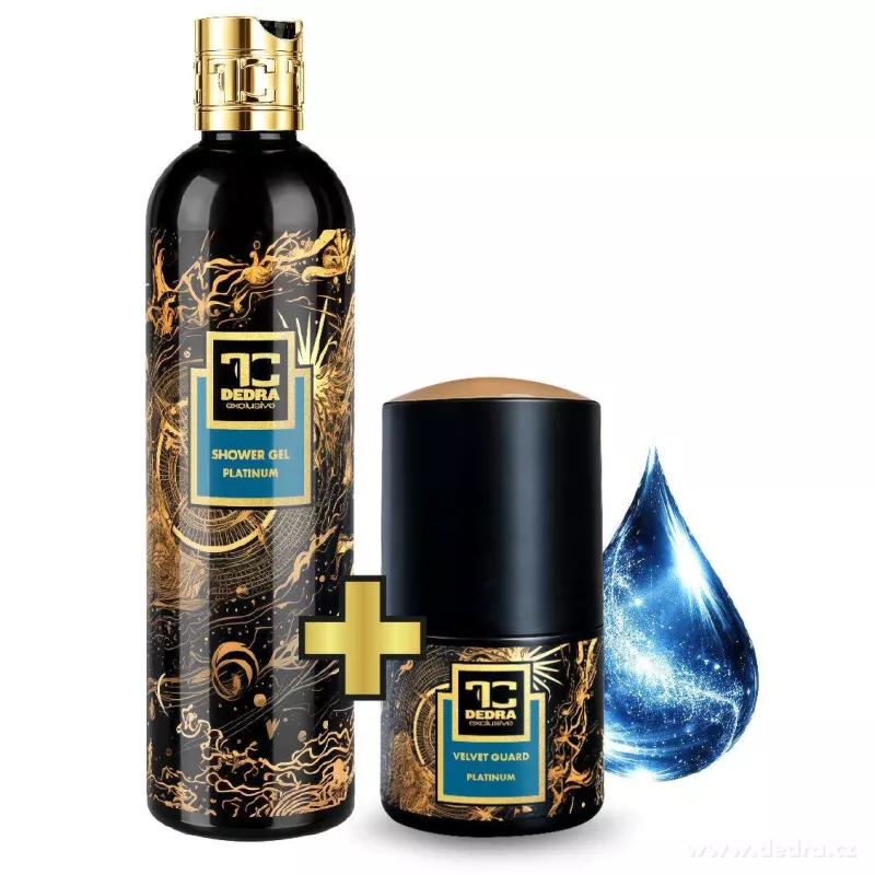 RITUÁL SVĚŽESTI | platinum | pro čistý projev bez rušivých tónů | šetrný sprchový gel & deodorant s phyto-antiperspiračním komplexem | 320 ml + 75 ml