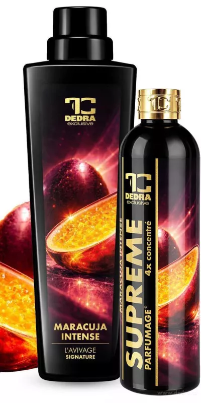 SADA 1+1 | MARACUJA INTENSE | 4× koncentrovaný parfém na praní & avivážní kondicionér | 300 ml + 750 ml