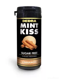 Sada 12 ks MINT KISS | skořicovo-mátové osvěžující pastilky bez cukru | cinnamon | 28 g × 12
