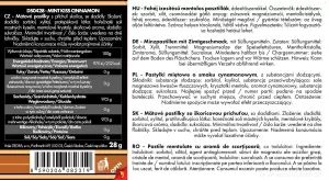 Sada 2+1 | MINT KISS | skořicovo-mátové osvěžující pastilky bez cukru | cinnamon | 28 g × 3