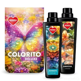 Sada KOMPLEXNÍ PRANÍ | Prací prášek na barevné prádlo COLORITO DELUXE + L'AVIVAGE avivážní kondicionér NAMASTÉ & AMBROSIA | 50 praní