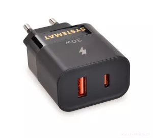SYSTEMAT | Dvojitá rychlonabíječka USB-A + USB-C | 30 W