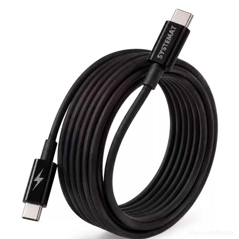 SYSTEMAT | Kvalitní rychlonabíjecí kabel | USB-C / USB-C | pro rychlé nabíjení i přenos dat | 2 m