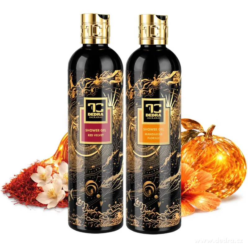 SMYSLNÝ RITUÁL | 2× exkluzivní šetrný sprchový gel s glycerinem & Aloe vera | RED VELVET & MANDARINE FLORALE | 320 ml ×2