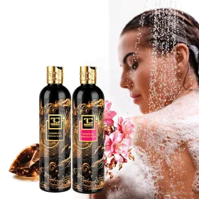 SMYSLNÝ RITUÁL | 2× exkluzivní šetrný sprchový gel s glycerinem & Aloe vera | OBSIDIAN BLACK & MAGNOLIA WOOD | 320 ml ×2