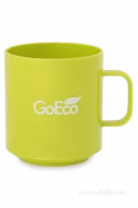 Hrnek s ouškem GoEco, objem 380 ml jasně zelený