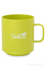 Hrnek s ouškem GoEco, objem 380 ml jasně zelený