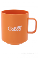 Hrnek s ouškem GoEco, objem 380 ml oranžový