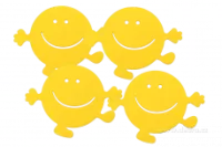 4dílné sady podložek žlutí smajlíci