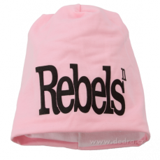 REBELS čepice obvod 54 cm pink s černým