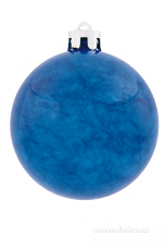 8 vánočních kouliček s mramor. finišem modré