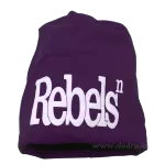 Čepice unisex s nápisem Rebels - fialová
