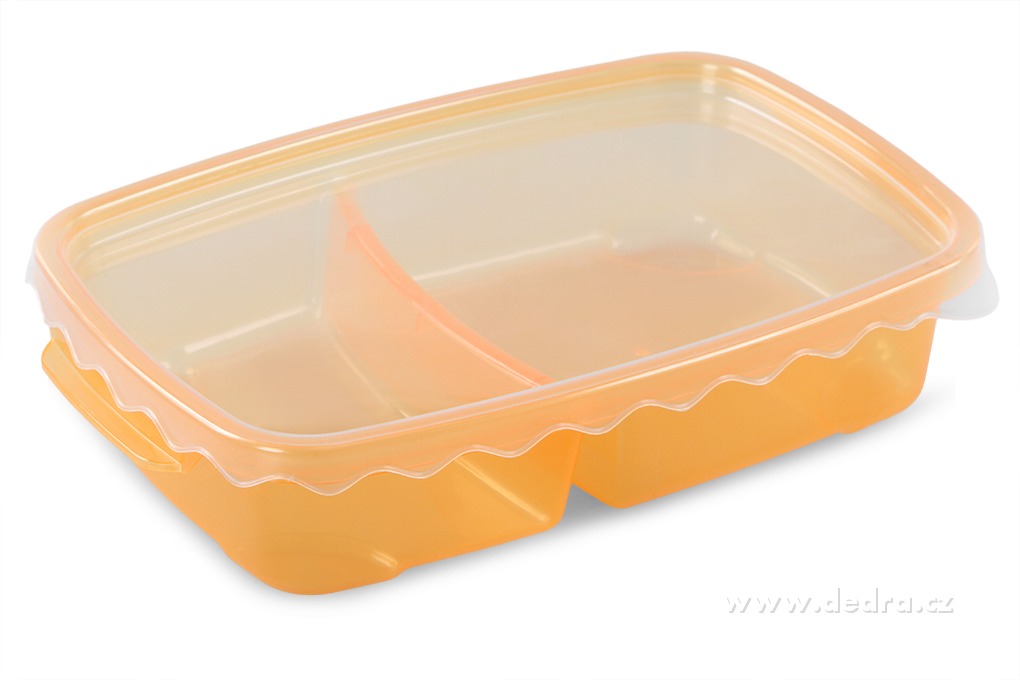Duobox 500ml+300ml dóza na potraviny oranžový