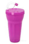 Kelimero s brčkem 900 ml, fuchsiové