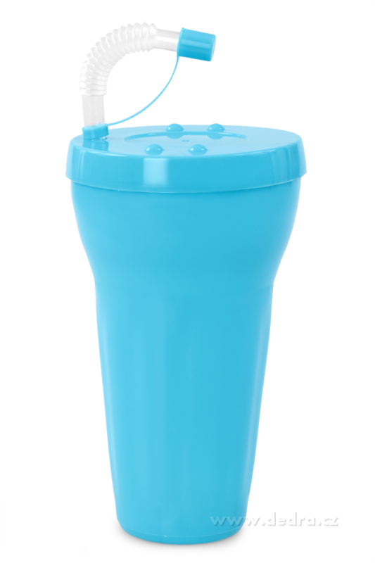 Kelimero s brčkem 900 ml,nebesky modré