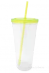 Kelimero s brčkem a šroubovacím víčkem 710 ml, jasně zelené