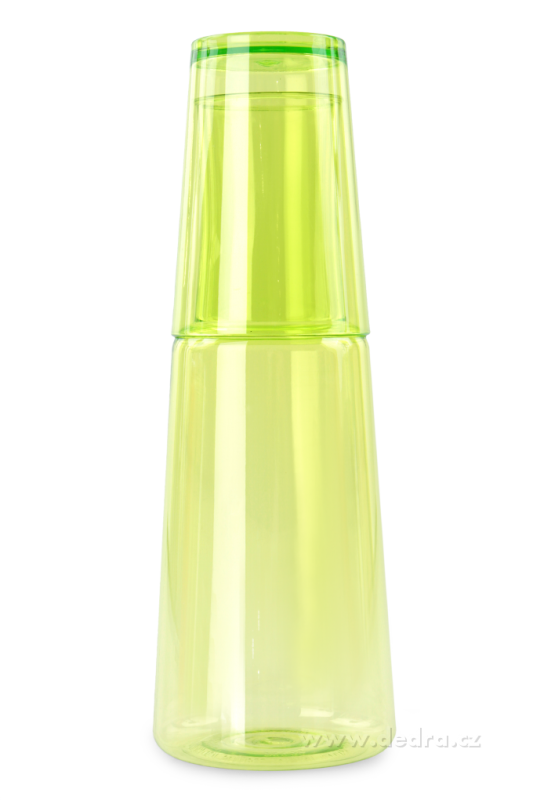 XL karafa s kelímkem jasně zelená