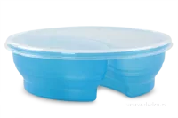 Duobox 700ml+300ml dóza na potraviny modrý kulatý