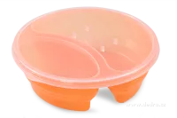 Duobox 700ml+300ml dóza na potraviny oranžový kulatý