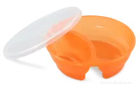 Duobox 700ml+300ml dóza na potraviny oranžový kulatý