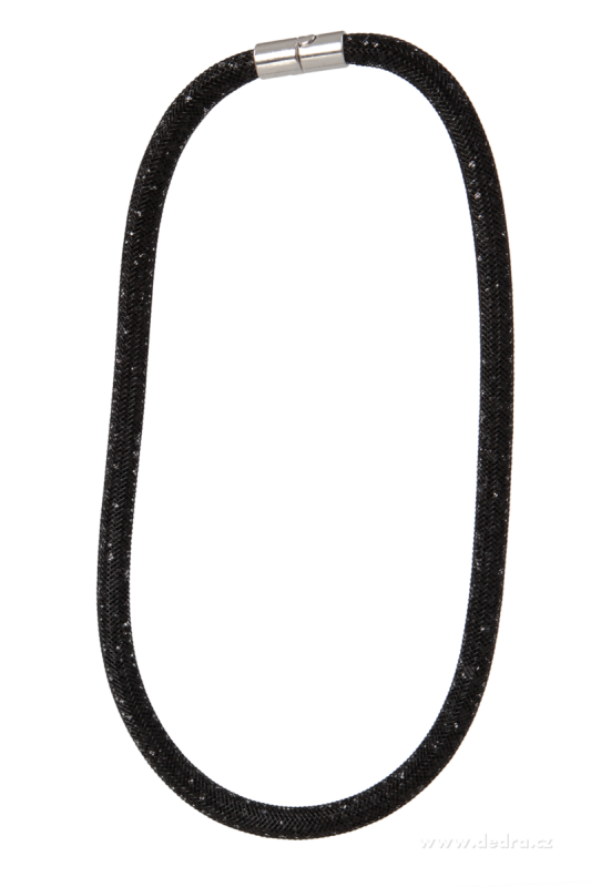 Módní náhrdelník GLITTERING STONES černý
