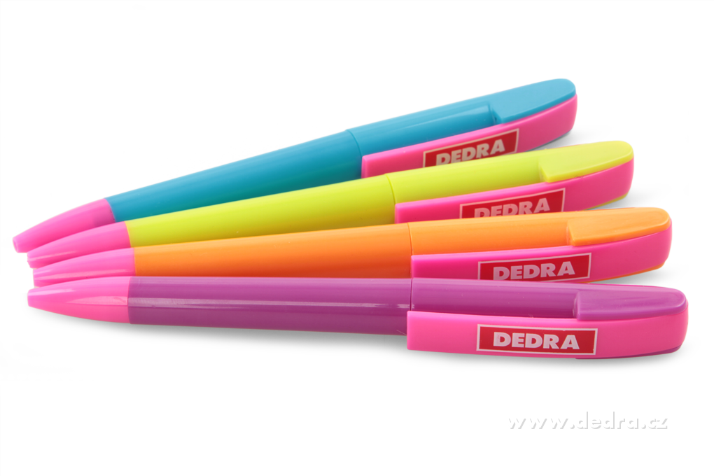 4 ks - propisovačka s logem DEDRA.CZ multicolor