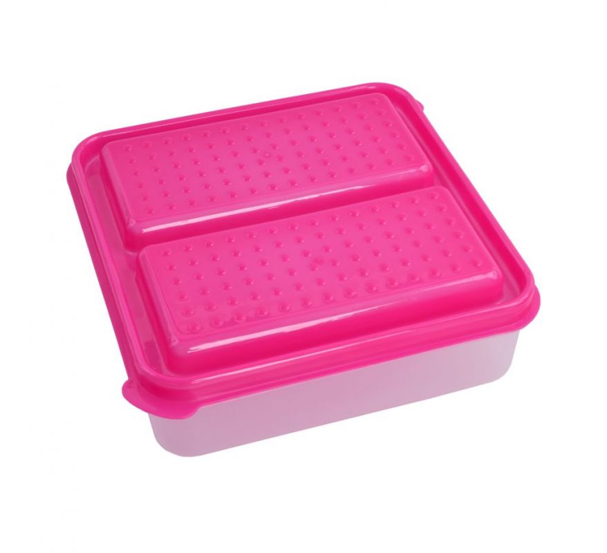 DUOBOX 2in 1 500 + 500 ml dóza na potraviny, růžový